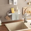 Mutfak Depolama Dishcloth kurutma raf sepet sabun sünger havlu banyo ve yemek için alet lavabo