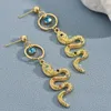 Dangle Earrings Simple Light Luxury Colorful Snake For Women Korean Fashion Ladies Jewelry Direct Sales Wholesale