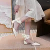 Chaussures décontractées Baoyafang 2024 Arrivée Mariage nuptial Femme Femme Pu Ankle Strap à lacets Party Fashion Fashion