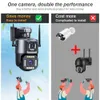 IP -kameror Sansco 4K 8MP Dual Lens PTZ WiFi Camera Dual Screen 4MP HD Wireless Outdoor IP Camera AI Human Tracking Monitoring IPC360 Home Camera D240510