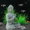 Decorative Figurines High Quality Sitting Buddha Resin Garden Ornament Sandstone Statue Decor Stone Zen Effect