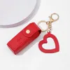 Förvaringspåsar Kompakt läppstifthållare Stylish Bag Keychain with Heart Pendant Mini Container Lobster Clip Faux för handväska