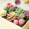 Decoratieve bloemen 16 Pack kunstmatige vetplanten faux flock planten mini nep sappig ornament voor bruiloft landschap tuin arrangement