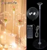 70 cm LED Light Balloon Stand Stand Birthday Clear Balons Globos Stand Stand Baby Shower Wedding Party Dekoracje Ballon Y06221560591
