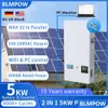 Batterie 48V 100Ah Powerwall 2 in 1 Inverter integrato LifePo4 Batteria pacco 5kWh 6000 cicli Plug and play with PV per Home Solar Syst Dhirb