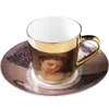 Muggar ins spegel reflektion kopp kaffe mugg picasso keramik och fat set lejon roligt för vän födelsedagspresent wf 213p