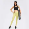 Women Yoga Pants Pantaloni in vita alta Non vedere attraverso il controllo del ciclismo del controllo della pancia Super Elasticità Fitness Workout