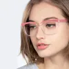 Solglasögon 2024 Korean Retro Print Small Square Frame Anti Blue Light Glasses Women's Trendy Fashion Optical Whosale