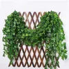 Fleurs décoratives 2,1 m simulation verte rotin arbre feuille à la maison décoration de mariage suspendu décoration murale de cordes