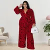 Plus Size Chic och Elegant Women Jumpsuit One Piece Outfit Winter Lady Outwear Designer Pant Spring Female Fashion Jumpsuit 240506