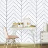 Wallpapers moderne witte en zwarte geometrische contactpapierstrepen schil stick wallpaper zelfklevend voor muurbedekking thuisdecoratie