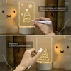 Table Lamps Creative LED Note Board Night Light USB Rewritable Message Warm Soft For Children Girlfriend Decoration Lamp