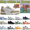 2024 Designerskor Platta sneakers Herrtränare präglade casual skor denim canvas läder vit grön röd bokstav lyxplattform för kvinnor lågt pris