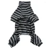 Appareils pour chiens Stripe Pyjamas Élasticité du printemps Élasticité refroidissante Vêtements de conception Tenue Turtleneck Puppy Pjs Pjs Jumps pour petit