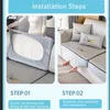 Couvre-chaises 2024 Sofa Elastic Silk Ice Light Luxury Luxury Anti-Slip Slipcover Meubles Protecteur pour le salon Décor de chambre à coucher