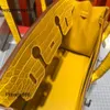 Projektowanie torebki damskie torebki pełne manualne przewód woskowy pakiet 9d bursztyn żółty jasna twarz dwa punkty HCP Nile krokodyl złota złoto ma logo