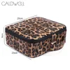 CALDWELL Travel Makeup Bag Large Capacity Portable Organizer Case with Zipper Leopard Print Gift for Women 204K