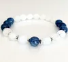 MG0797 Luxury Top Grade Blue Kyanite and Moonstone Stacking Bracelet Dainty Gem stone Beaded Bracelet Energy Protection Bracelet6282765