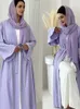 Etnische kleding Ramadan Open Moslim Kimono Abaya Dubai Turkije Islam Arabische abaya's voor vrouwen hijab Jurk Ka Robe Femme Musulmane Kaftans T240510