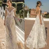 Muse by Berta Свадебные платья с плеча наносят пуговица назад иллюзия Boho свадебные платья.