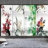 Stickers de fenêtre Film Intimité Style chinois Verre non adhésif pour la protection solaire et les rideaux de chaleur Decoratio