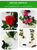 Dekorativa blommor konstgjorda murgröna rotting siden Peony Rose Flower Wedding For Party Wall Hanging Garland Home Garden Decoration Green Plants