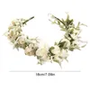 Flores decorativas Banda de cabelo de bebê noiva Coroa floral Handmade Sweet Hairband Simulation Flow Firch Women Gilrs Garland Headwear