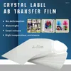 Fönsterklistermärken som säljer PET UV DTF Transfer AB Film Crystal Label för tryckmaskin