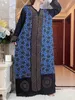 Vêtements ethniques 2023 Dubaï Femmes musulmanes Longue robe slve avec ceinture et foulard lâche maxi robe féminin diamant africain confort imprimé floral abaya t240510