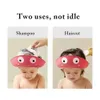 Babycare Baby Shower Cap réglable Dinosaure mignon Dinosaure doux Shampooing Cap Childrens Protection de l'oreille Sécurité Childrens Shampooing 240506