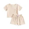 Kleidungsstücke Cotton Leinen lässige Baby Jungen Mädchen Sommer-Outfit