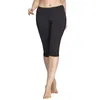 Yoga Outfits Stitching Net Yarn Stretchy High Waist Pants Sports Running Capri-pants Women Fitness Legging