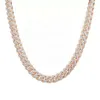 Hot Sale groothandelsprijs 10k 14k 22k vaste goud alle mm alle maat losse diamanten Cuban Link Chain