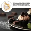 Haal containers uit 12 PCS Cake Box Cookie Boxes Food Crisper Gift Mooie Muffin PVC Bakery Dessert Packaging for Festival