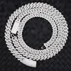 Yu Ying Pass Diamond Test 8-14 mm de large Gra Gra Moisanite Diamond 18k Gol Sterling Silver Cuban Link Chain pour hommes Collier Hip Hop