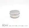 80 ml vide rouge rond petite boîte en aluminium en métal étain bricolage crème rechargeable jar tas de thé en argent contenant des bouteilles de rangement jars9075396