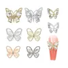 100Pcs 3D Nail Rhinestones Butterfly Charms Crystal Zircon Art Decorations Diamond Luxury Parts Accessories 240509