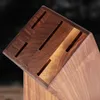 Multi Slot Solid Wood Sknife Storage Rack Tablet Computer Kitch Strain Skin Universal أداة تخزين عملية 240428