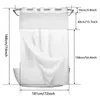 シャワーカーテンフックフリーカーテン防水バスルームスナップインライナー洗える洗濯可能なバス装飾白