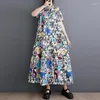 Abiti da festa in forma libera a maniche corte multicolore in stile coreano da donna estate abito lungo abbigliamento unica casual abiti grandi abiti jjxd742