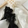 Femmes chaussettes lolita douces filles en dentelle à volants japonais style kawaii mignon blanc jk jk drôle de coton court coton vintage bas