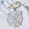 3D Hip Hop Jewelry Sier Iced Out Animal Memory Pendant VVS Moissanite Circle Pendant Necklace Men