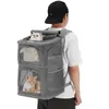 Porteurs de chats sac à double couche sacs houlants trous haletants de voyage de voyage pour animaux de compagnie pour les chats et sac de porte de petits chiens