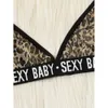 Leuke lingerie met sexy luipaardprint perspectiefletters, leuke set