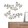 Figurines décoratives Metal Tree Leaf Wall Decor Vine Olive Branch Art Artistic Hanging Sign Sculpture Sturdy Home