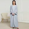 Ethnic Clothing Chic Casual Open Kimono Abaya Muslim Women Shalwar Kamz Jalabiya Embroidery Long Slve African Moroccan Cardigan Gown Robes T240510