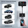 Car Tissue Box New Wireless Carplay Adapter For Phone Android 5Ghz Wifi Dongle Plug Play Online Update Drop Delivery Automobiles Motor Otauy