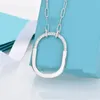 Collana stilista di moda S925 T Gold Silver Placted Home Lock a pendente Rosa Neccante Diamond Charm Chain Women Gioielli feste