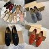 Pianas loro Designer Men Femmes Locons plats bas bas en top en tople en cuir oxfords oxfords mocassins décontractés mobile baskets glissades robes chaussures taille 36-45 édition originale wo