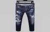 Herren Jeans Denim Blue Skinny Ripped Hosen Version Old Fashion Italien Style6888913